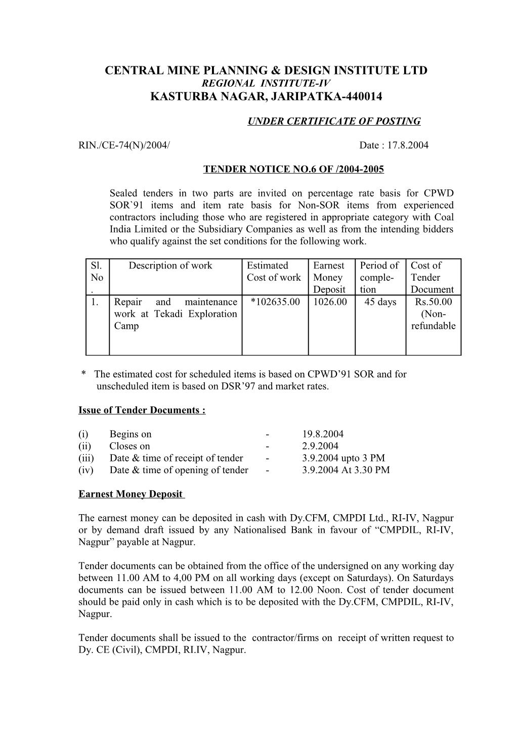 Central Mine Planning & Design Institute Ltd