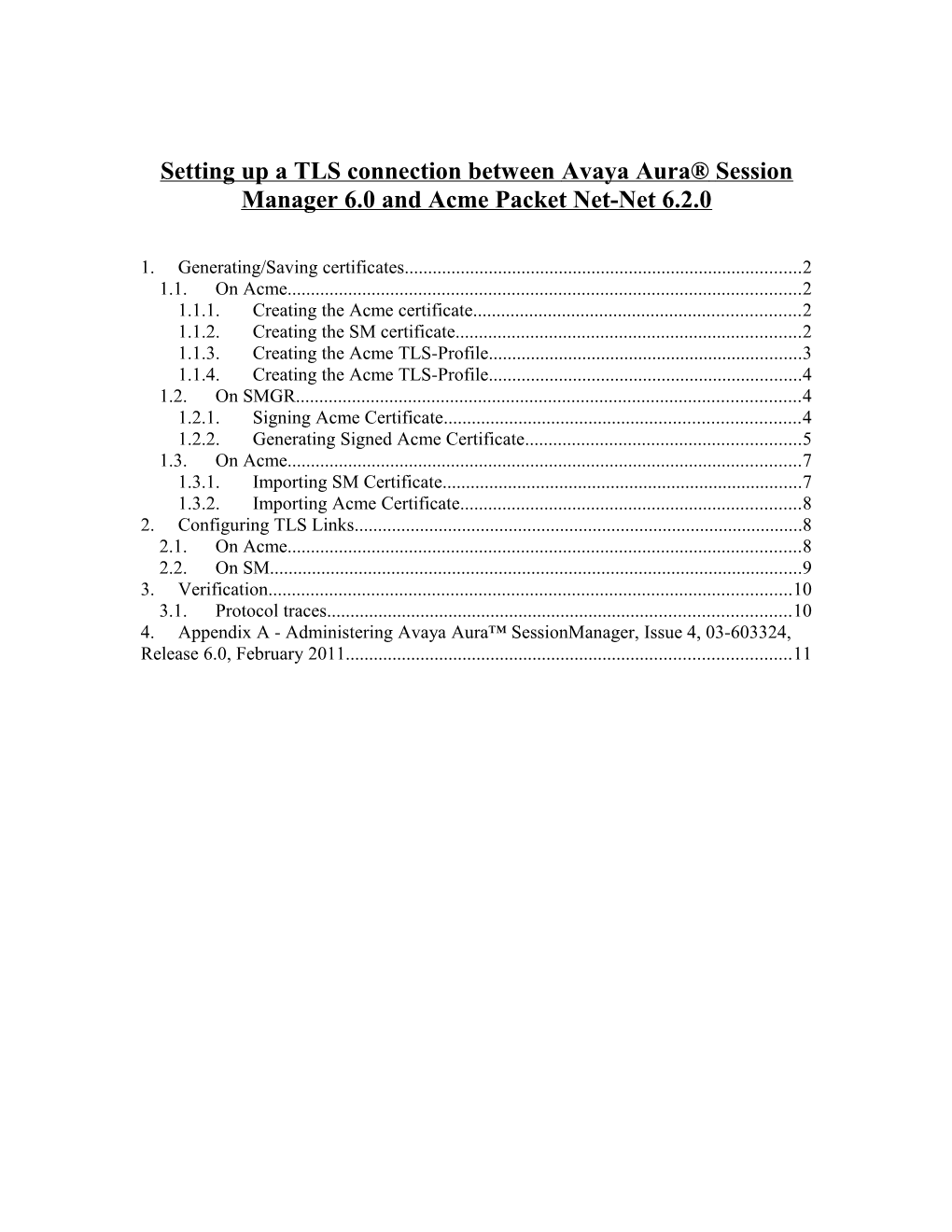 Setting up TLS Connection Between SM 6