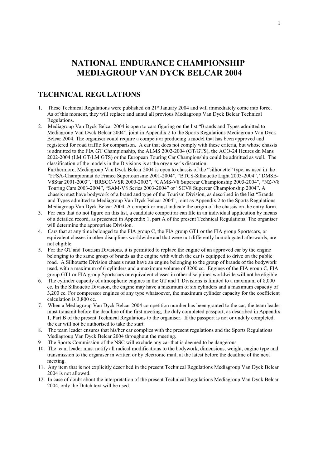 Mediagroup Van Dyck Belcar 2004