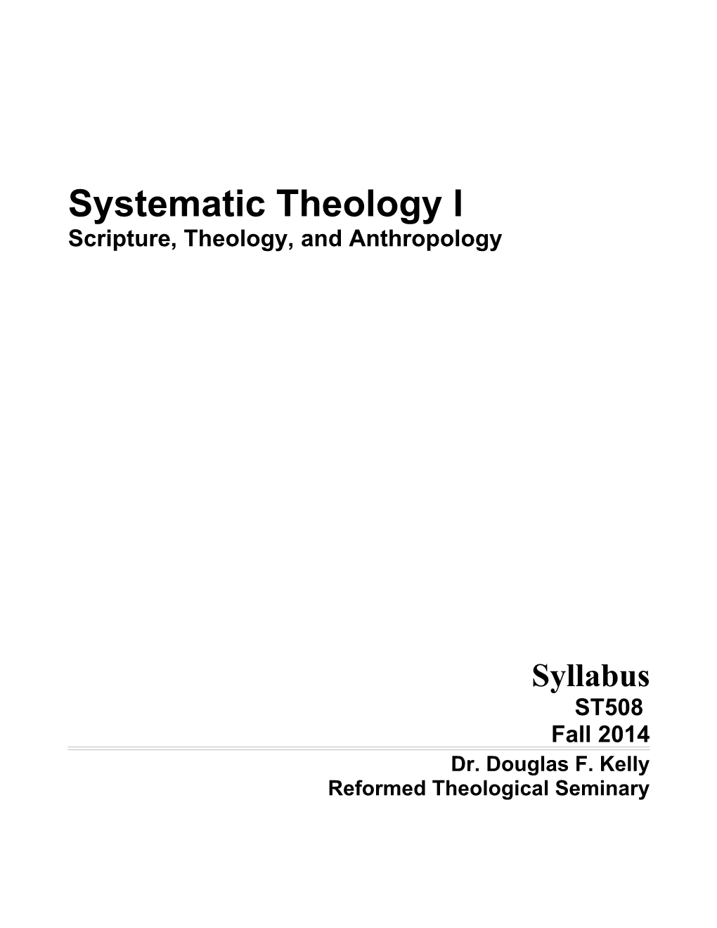 Scripture, Theology, and Anthropology