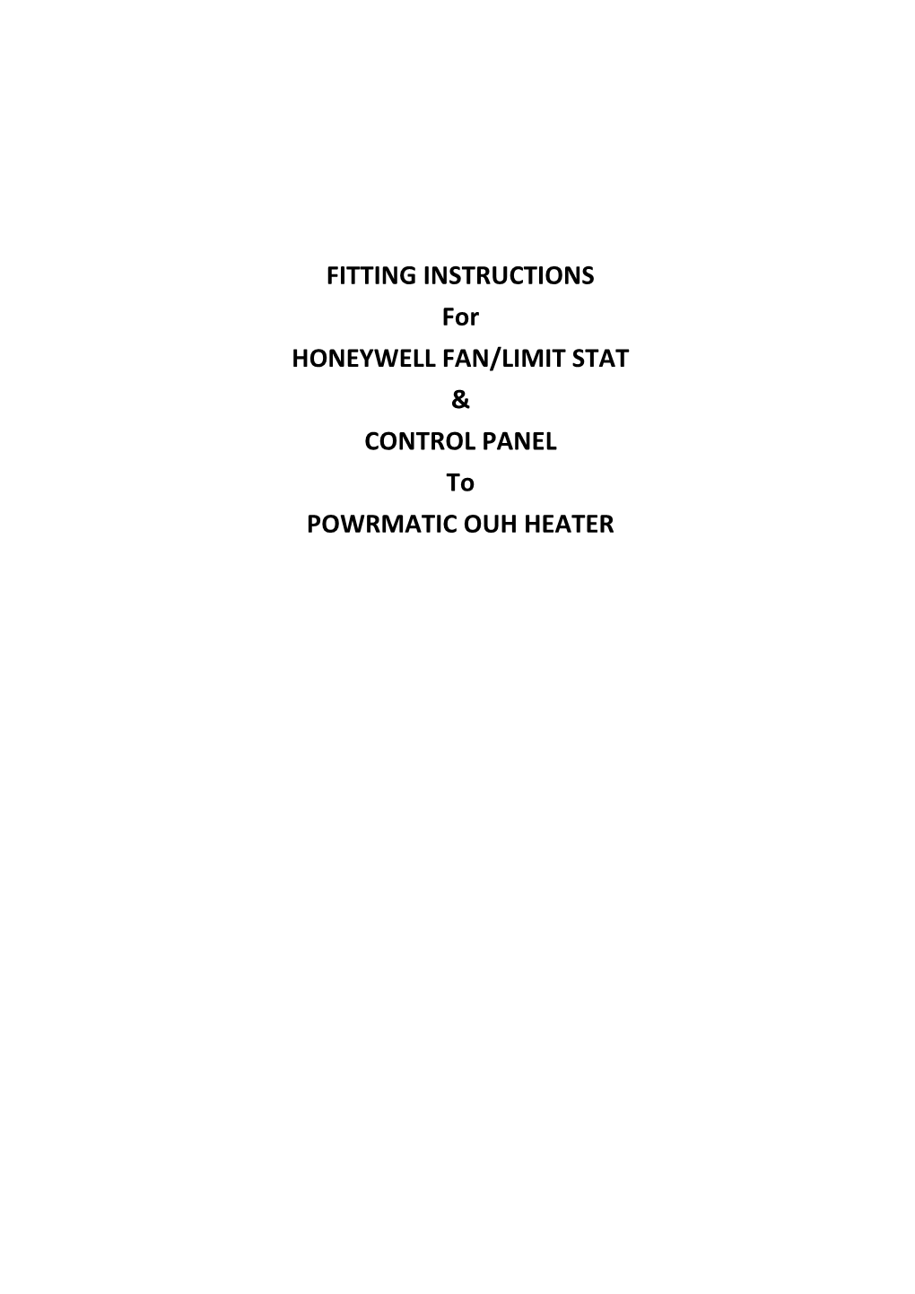 Honeywell Fan/Limit Stat