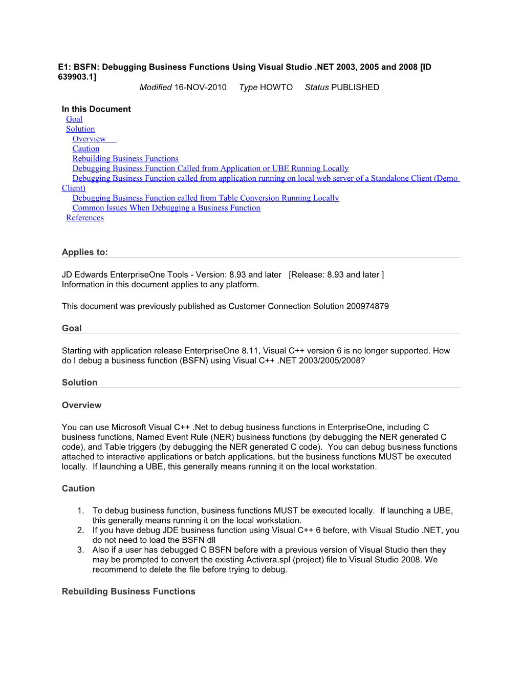 This Document Was Previously Published As Customer Connection Solution 200974879