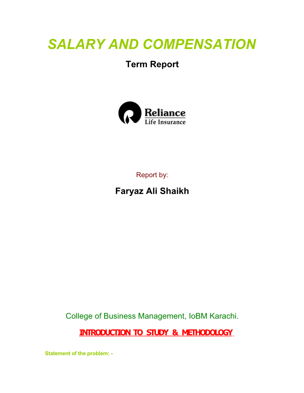 Salary and Compensation