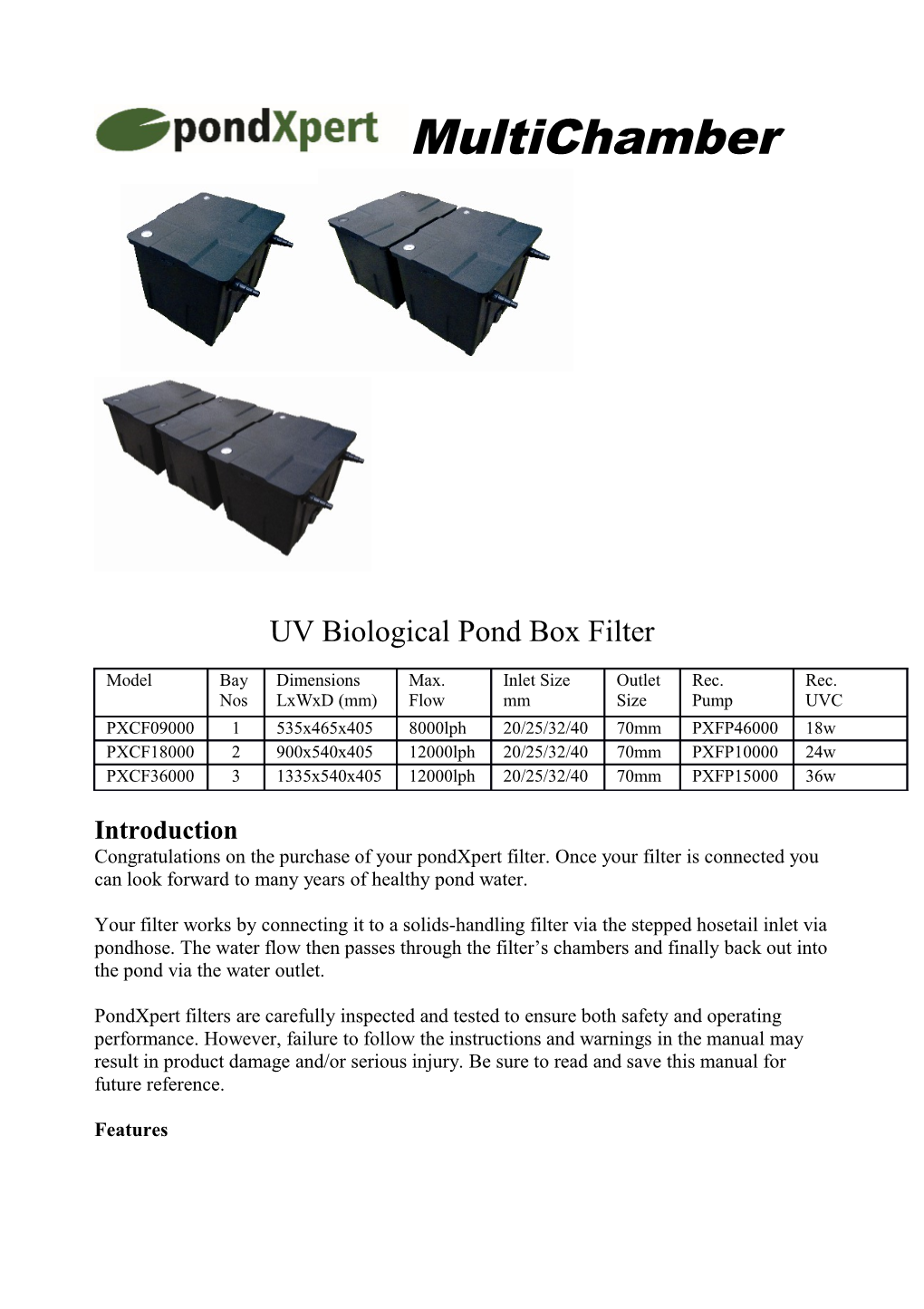 UV Biological Pond Box Filter