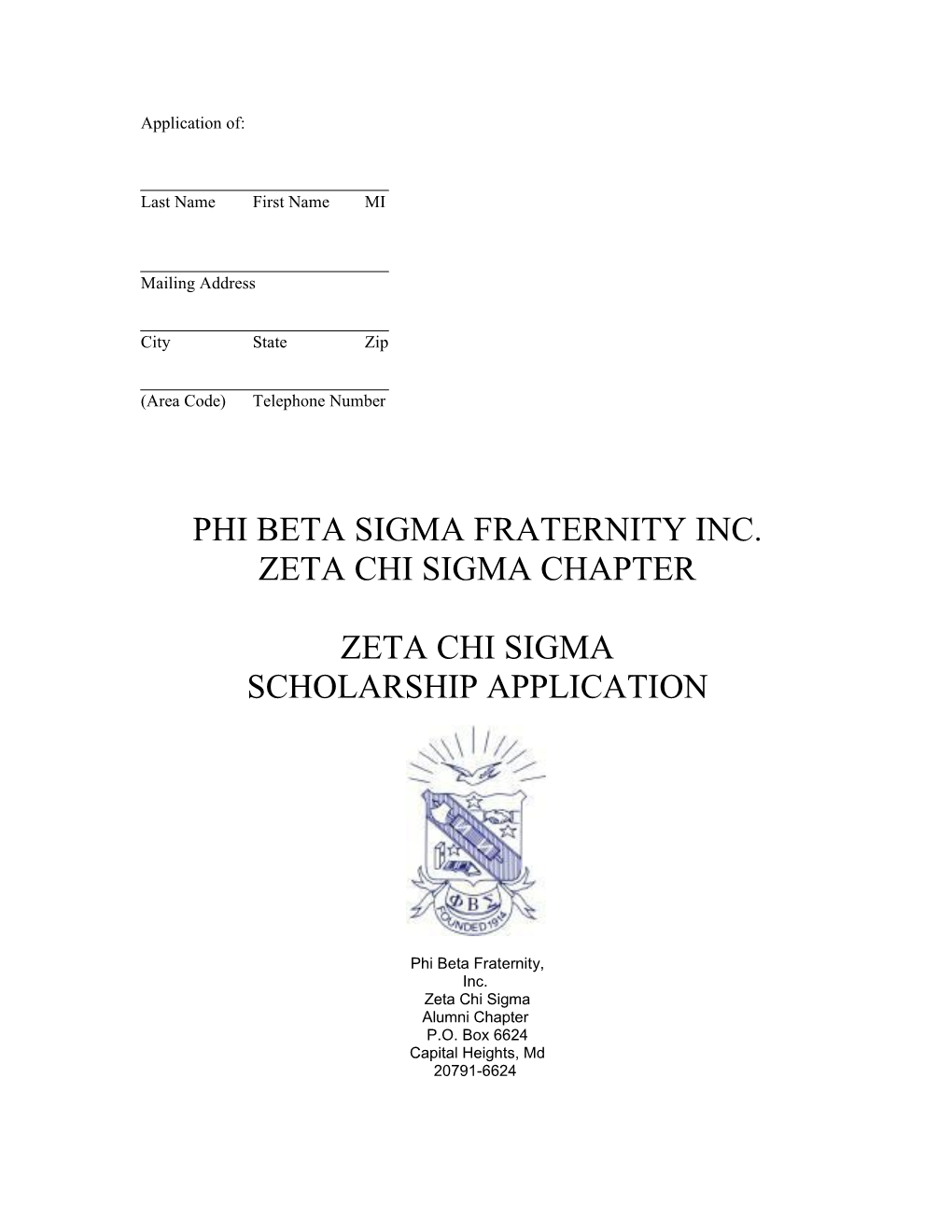 Zeta Chi Sigma Chapter