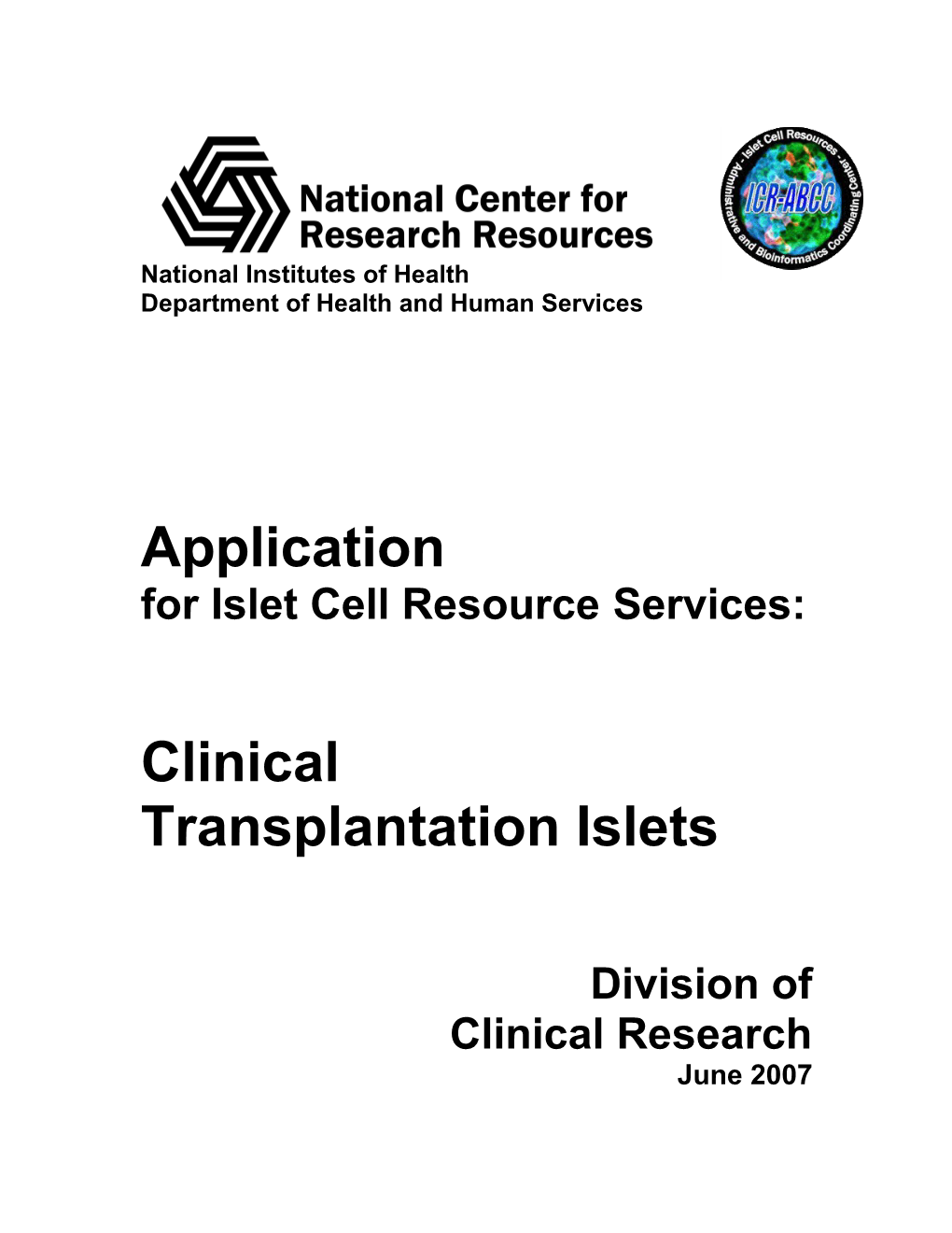 Islet Cell Resources (Icr)