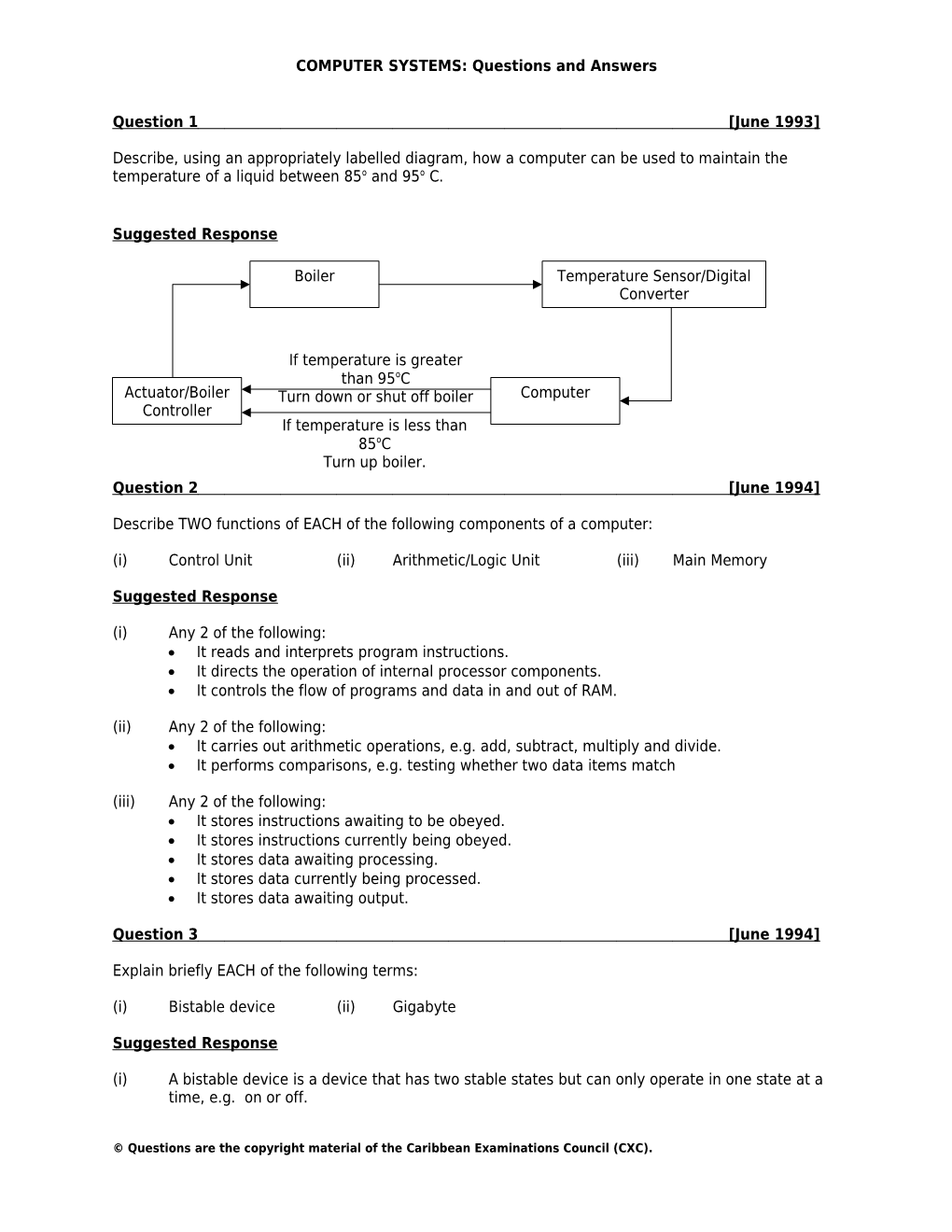 COMPUTER SYSTEMS: Questions and Answers