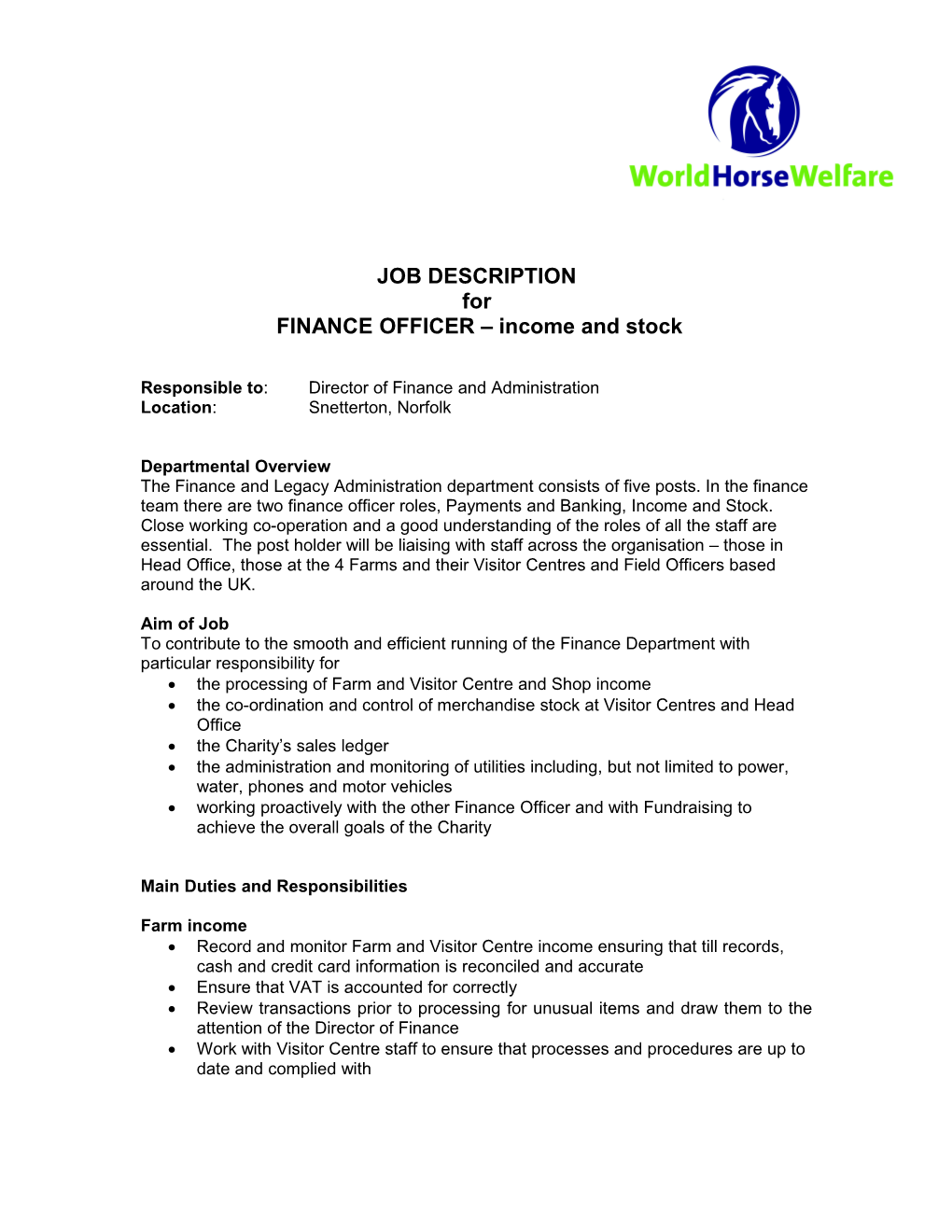 Finance Assistant Pt