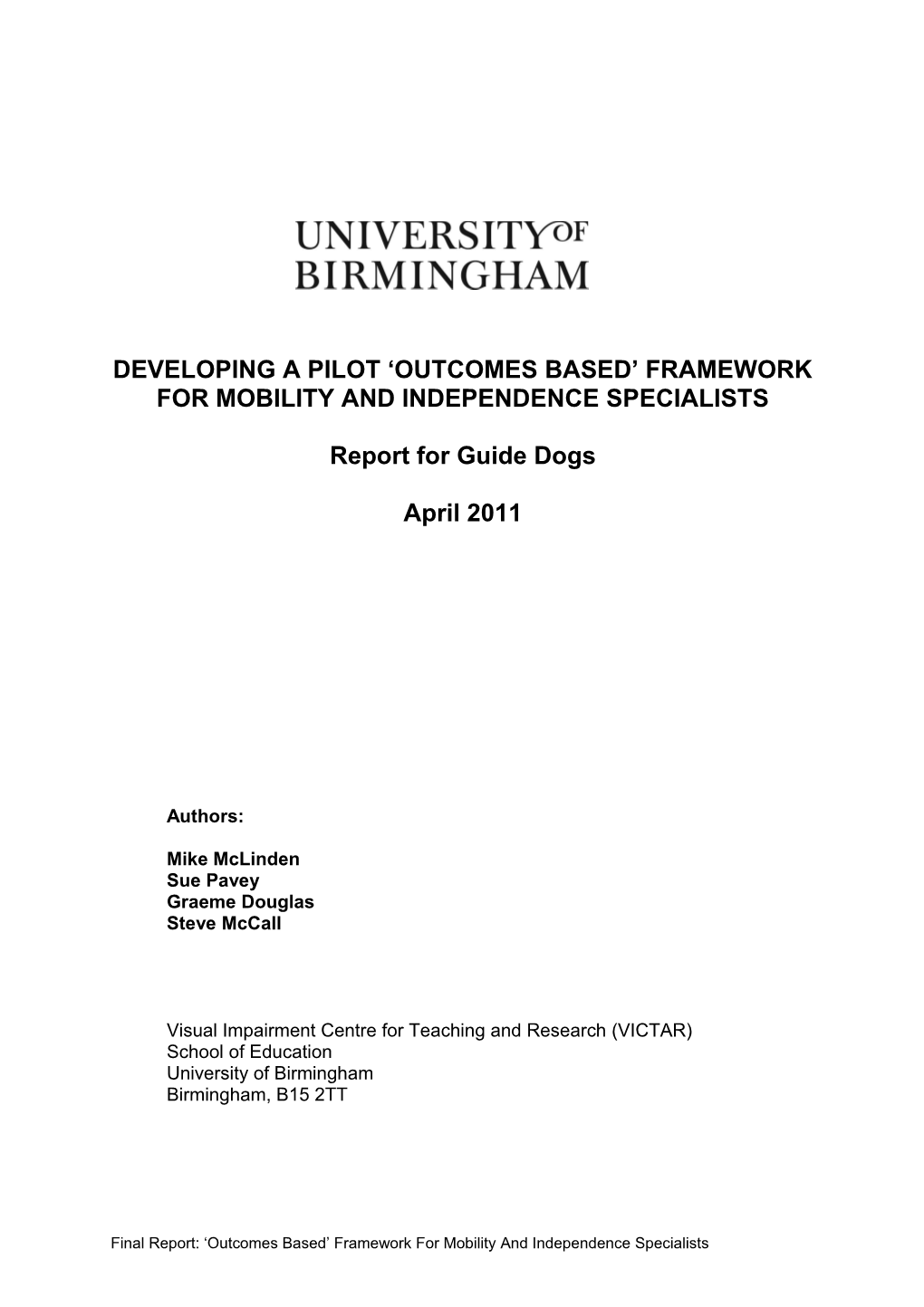 Summary Report on International Systems of Exam Access for Visually Impaired Pupils