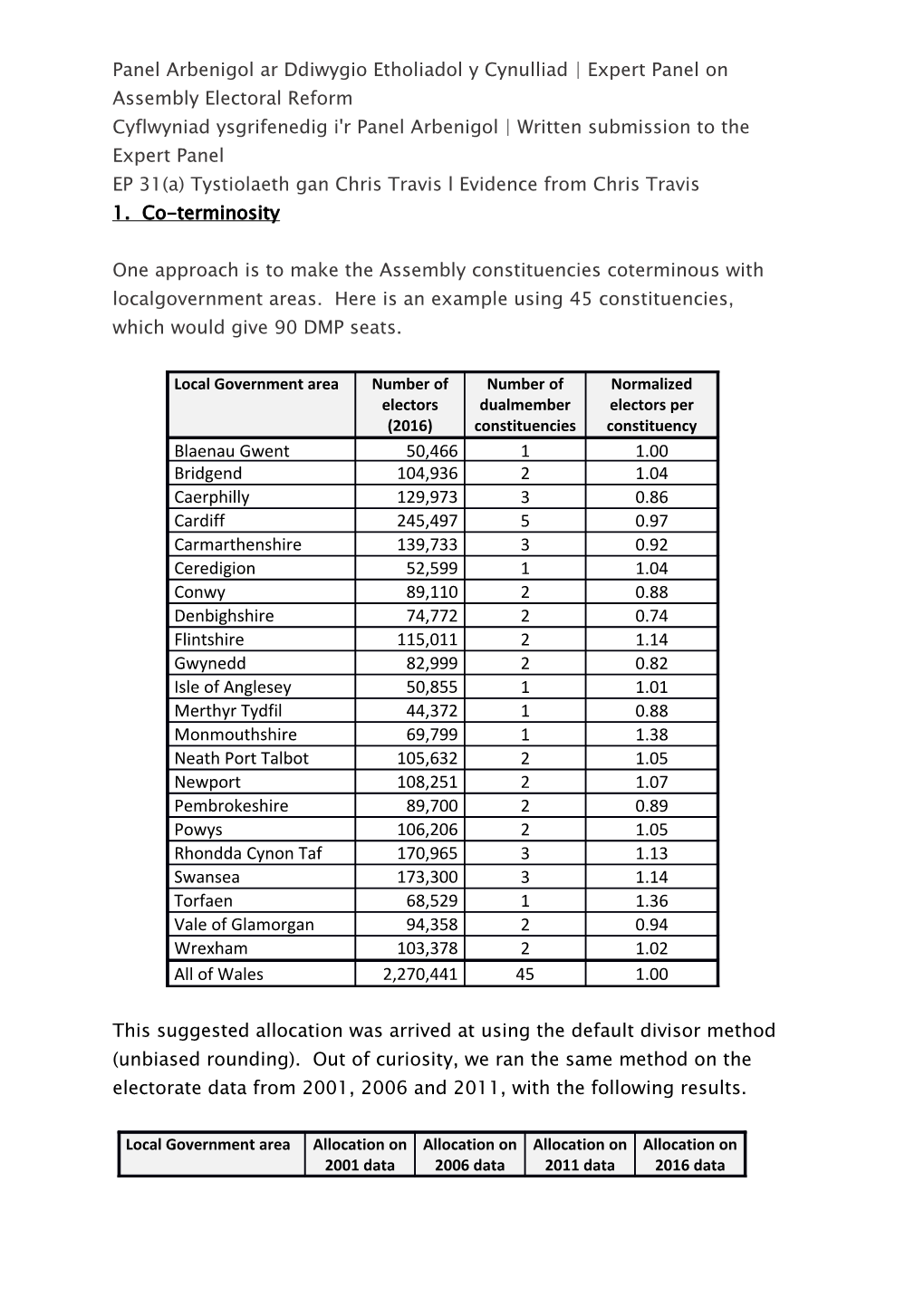 One Approach Is to Make the Assembly Constituencies Coterminous with Localgovernment Areas