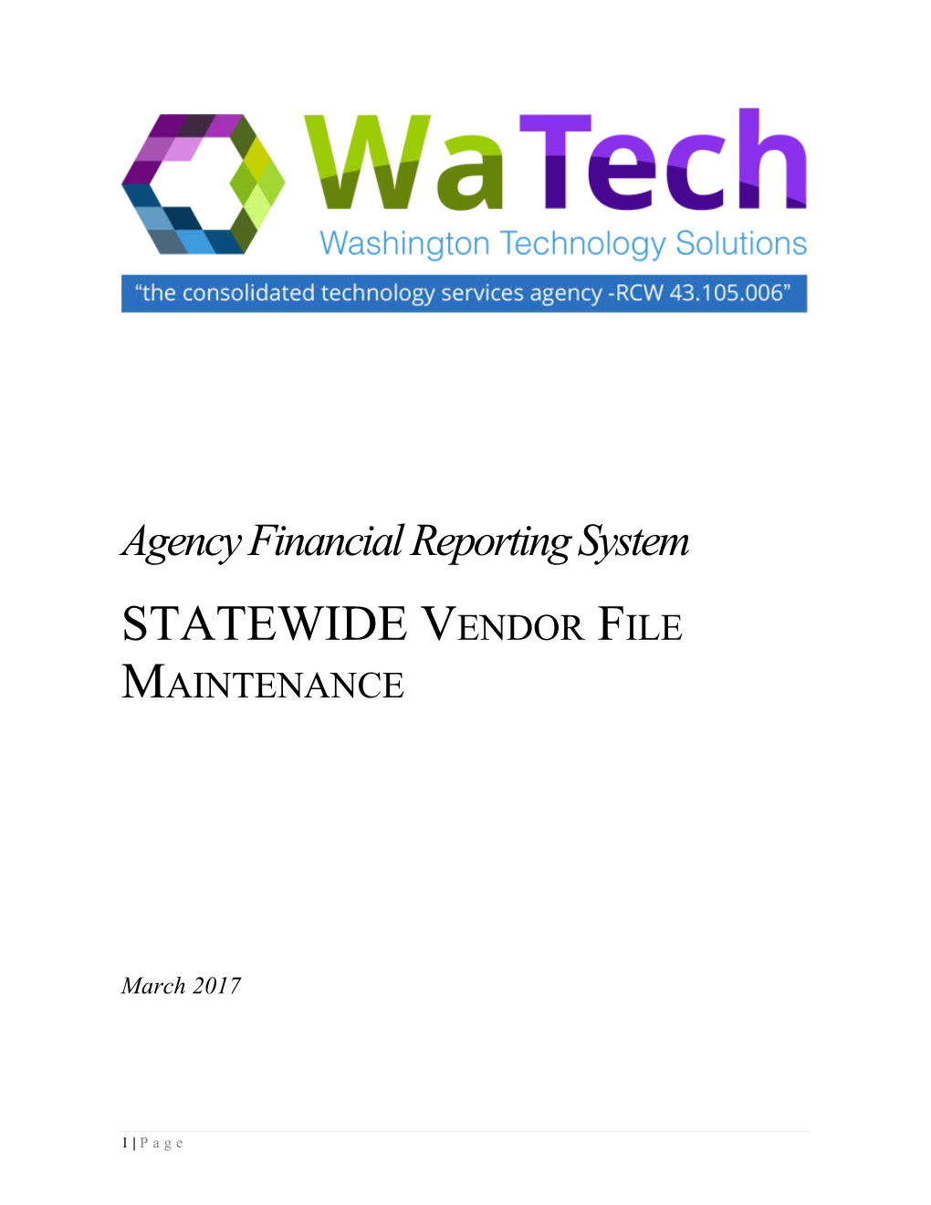 Instructions for Vendor File Maintenance