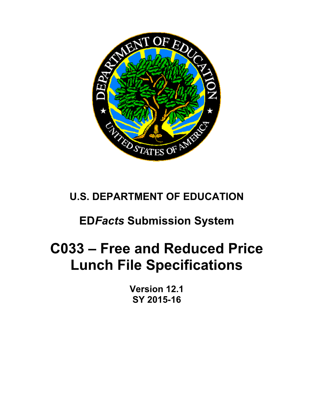Free Reduced Price Lunch File Specifications