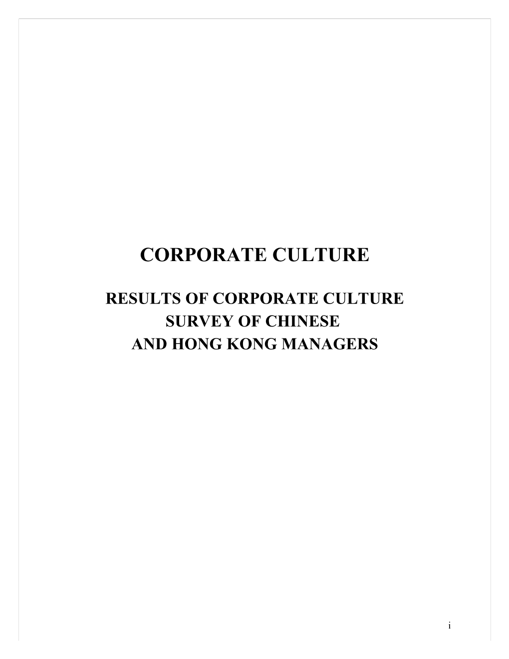 Mexican Corporate Culture