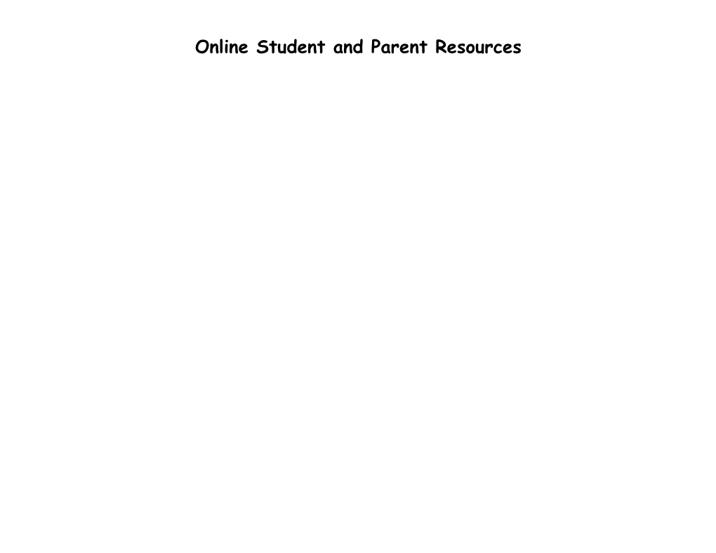 Online Student and Parent Resources