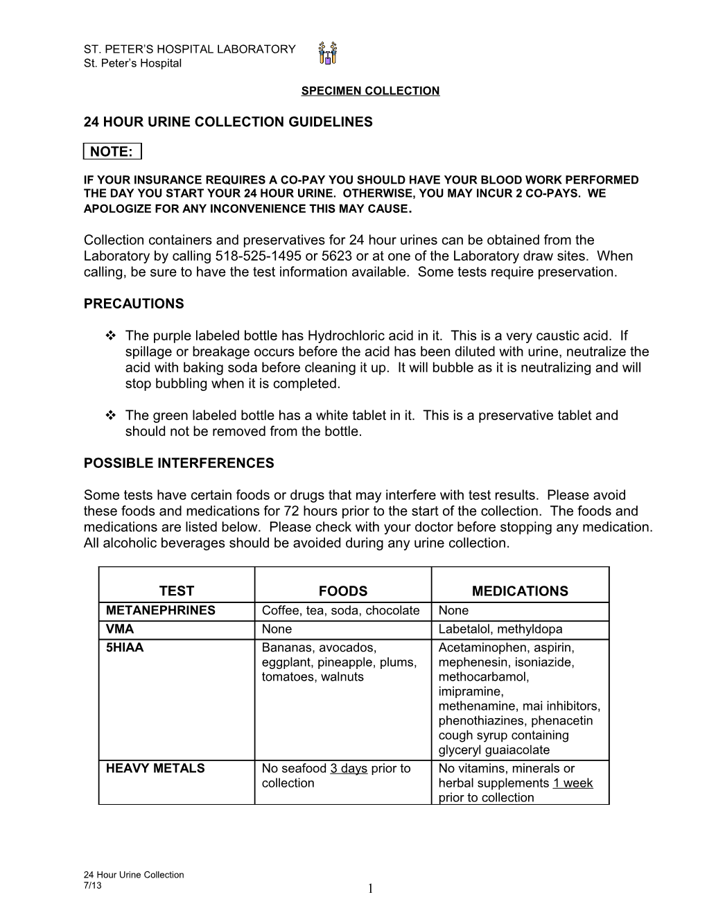 24 Hour Urine Collection Guidelines