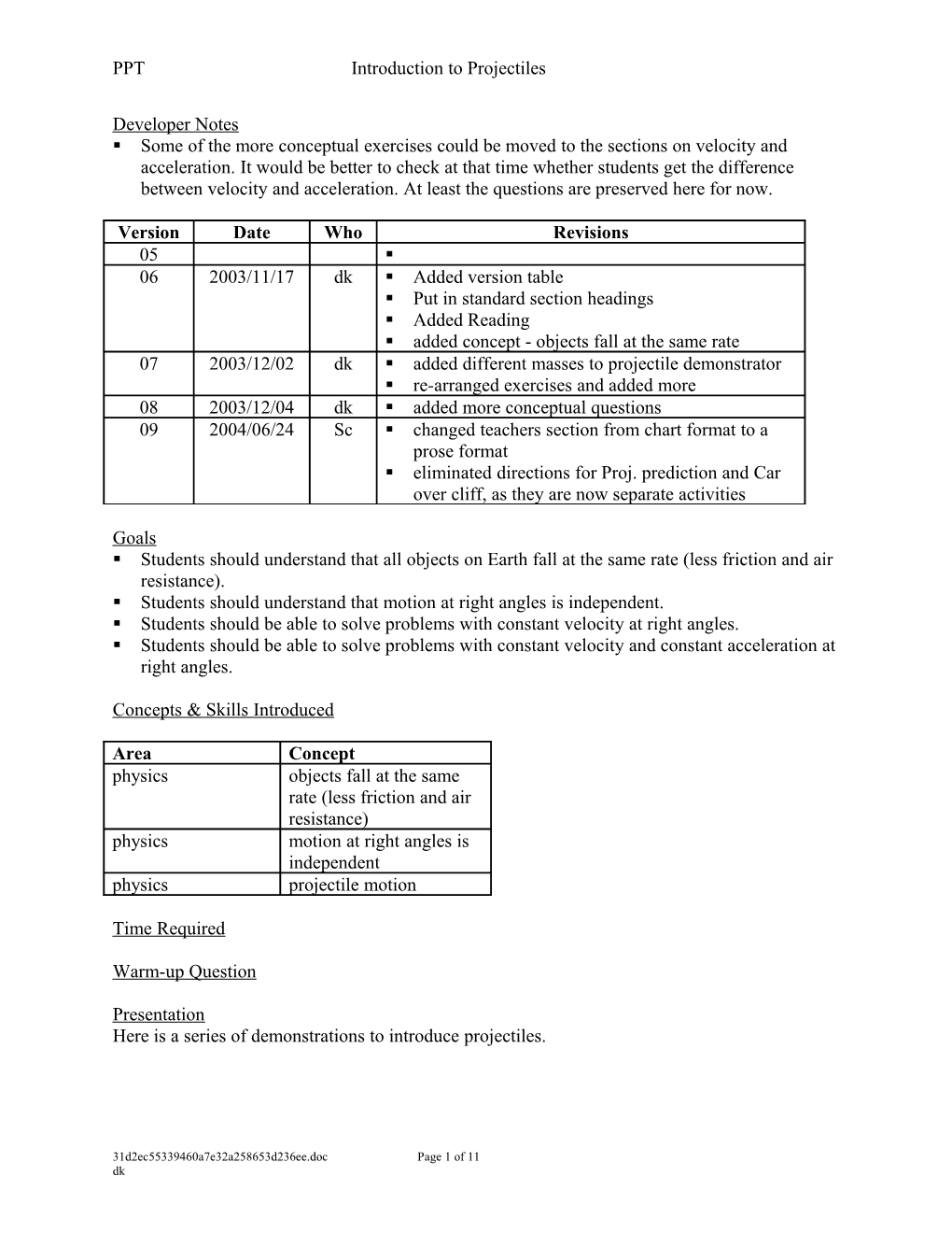 Pptintroduction to Projectiles