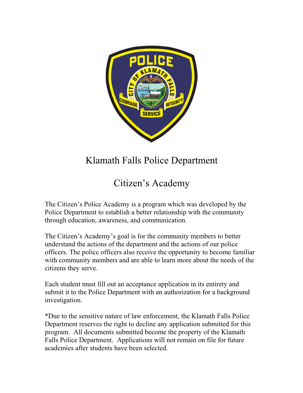 Klamath Falls Police Department