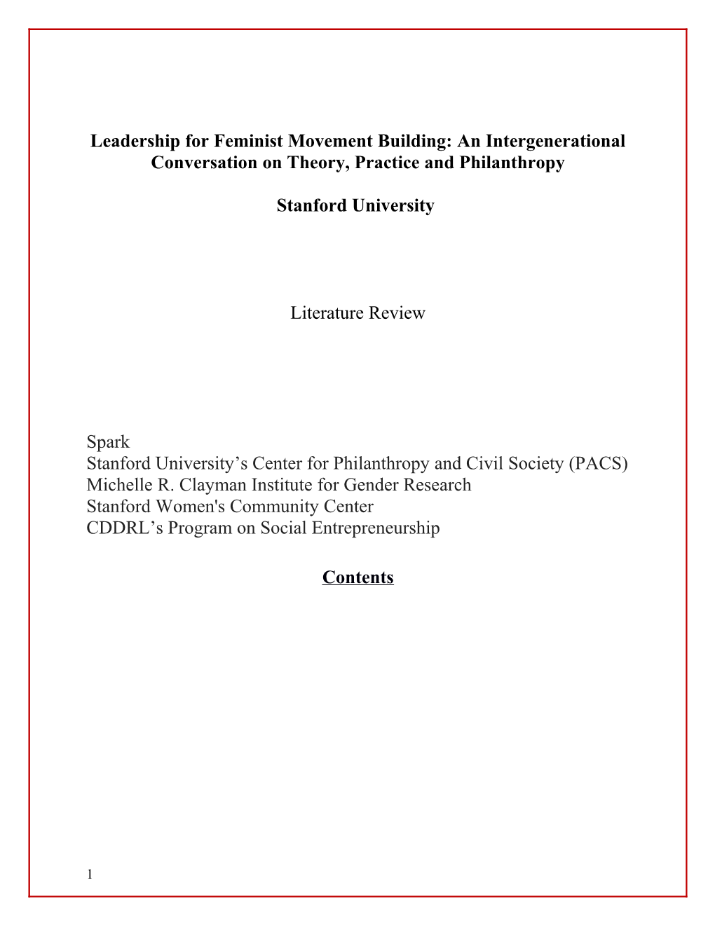 Leadership for Feminist Movement Building: an Intergenerational Conversation on Theory