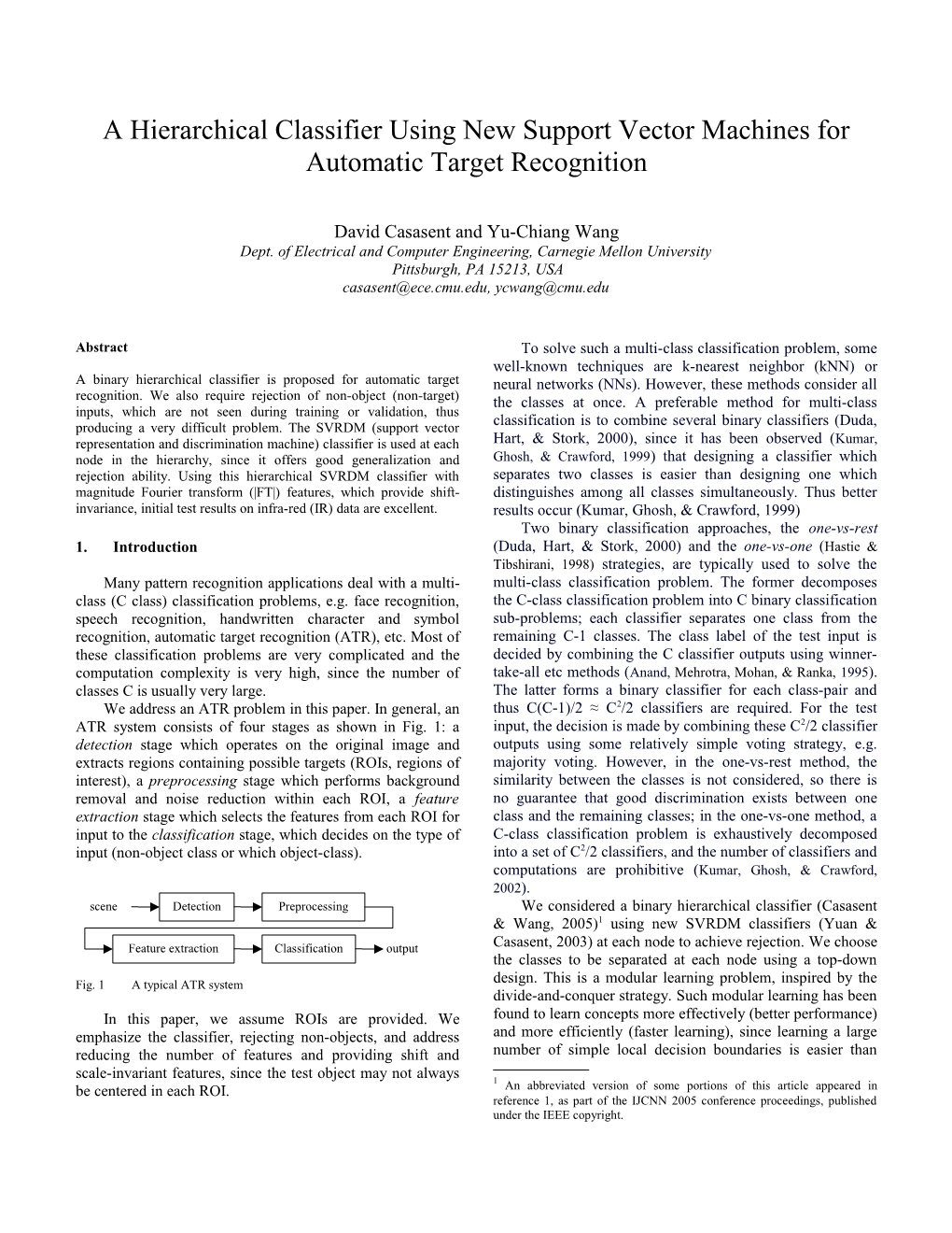 Automatic Target Recognition Using