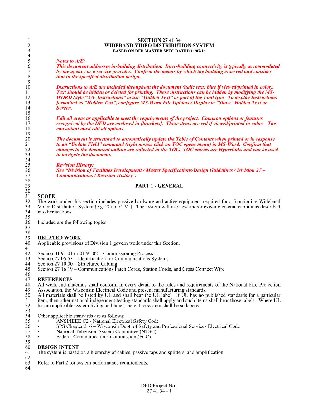 Wideband Video Distribution System