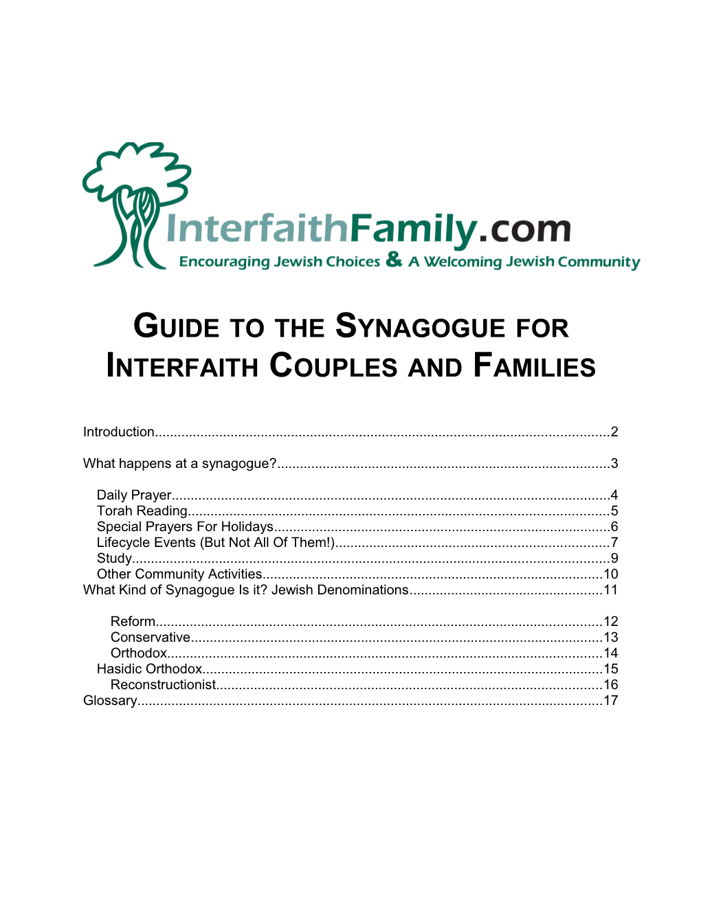 Guide to the Synagogue