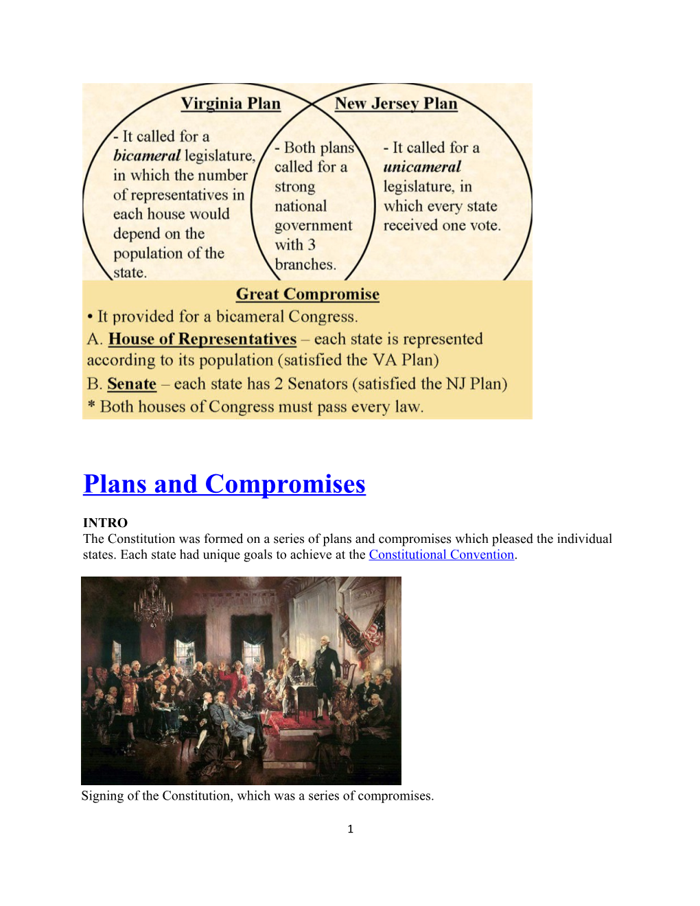 Plans and Compromises