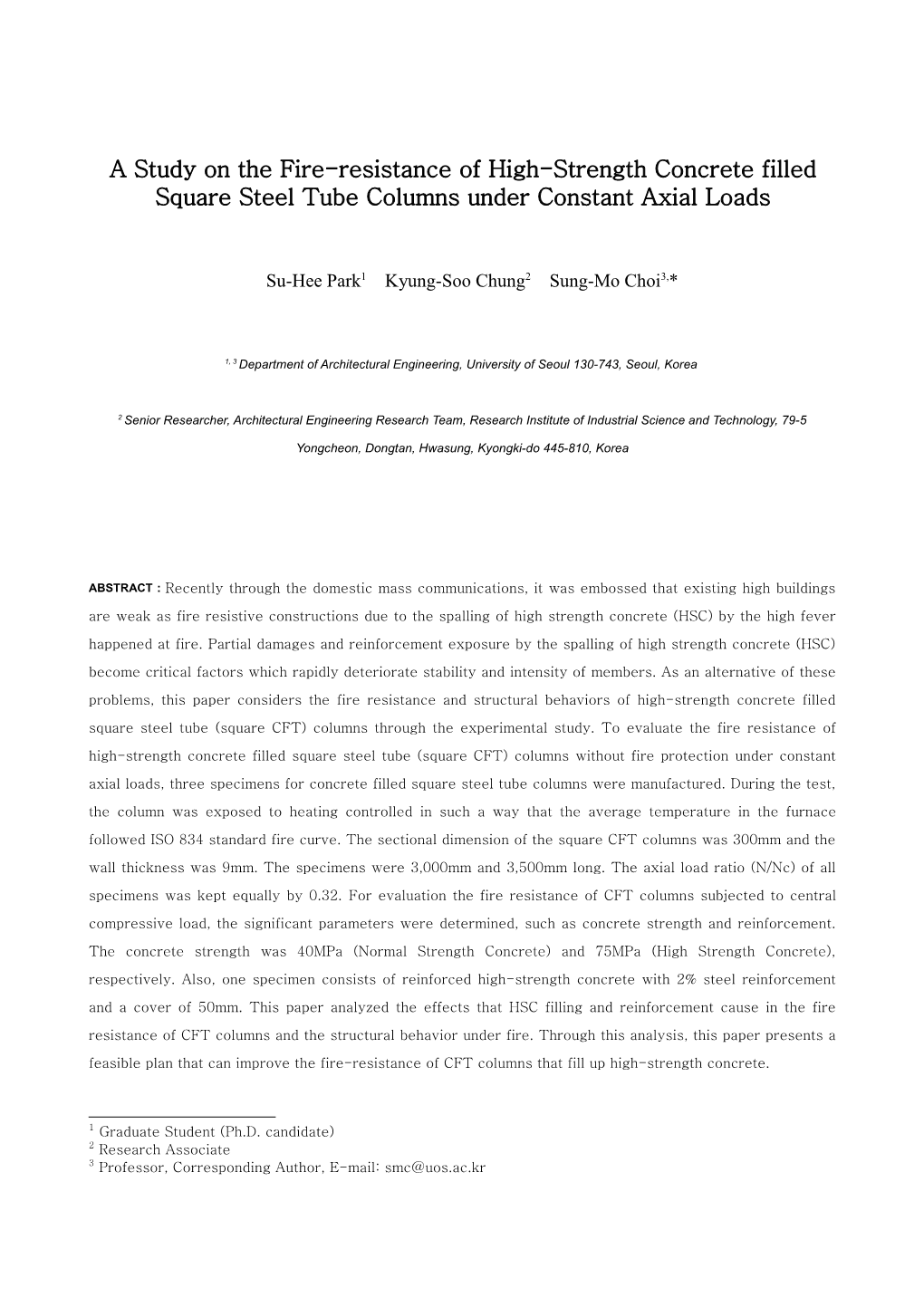 Structural Characteristics of CFT Square Column-To-Beam Partially Restrained Composite