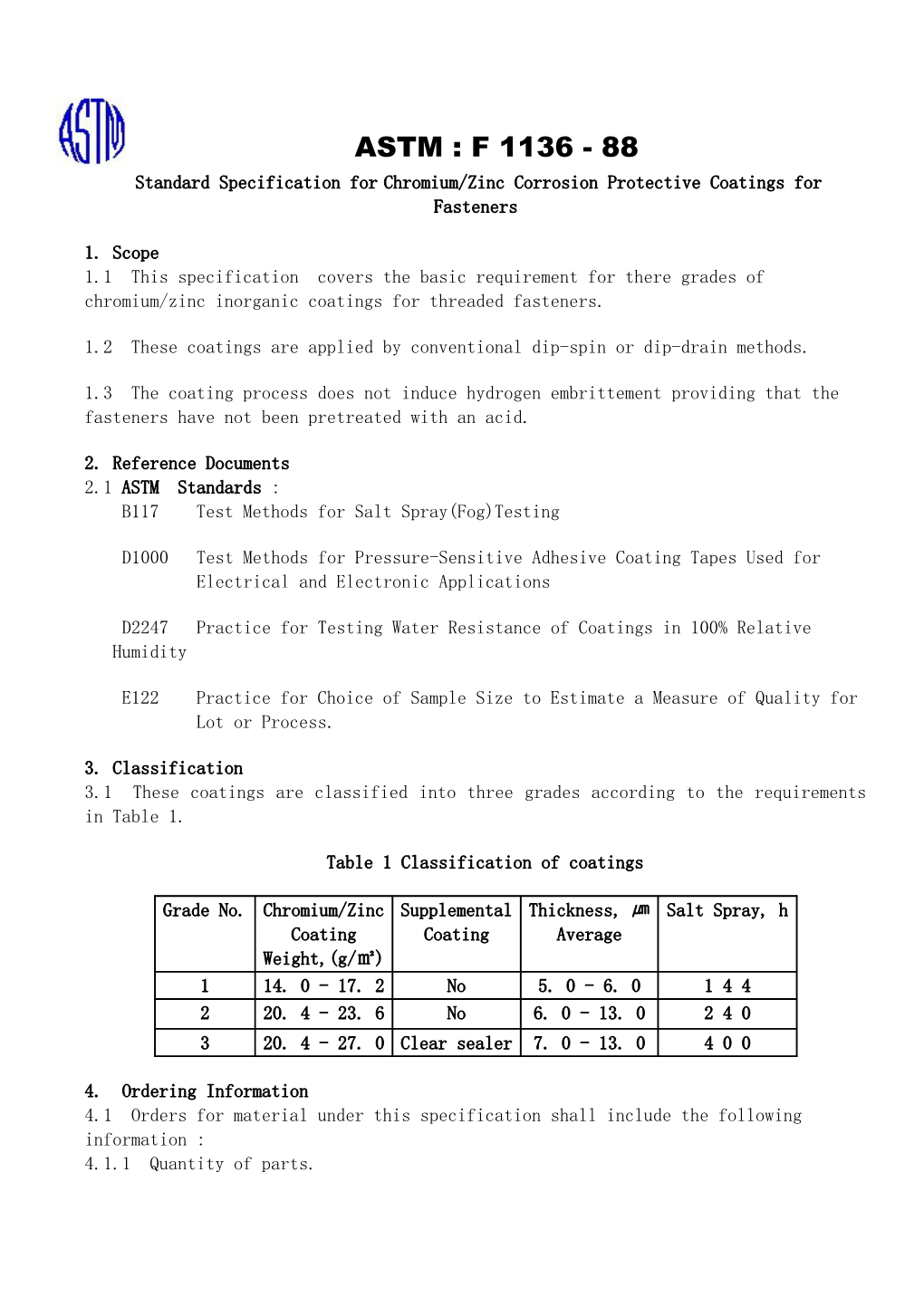 1.2 These Coatings Are Applied by Conventional Dip-Spin Or Dip-Drain Methods