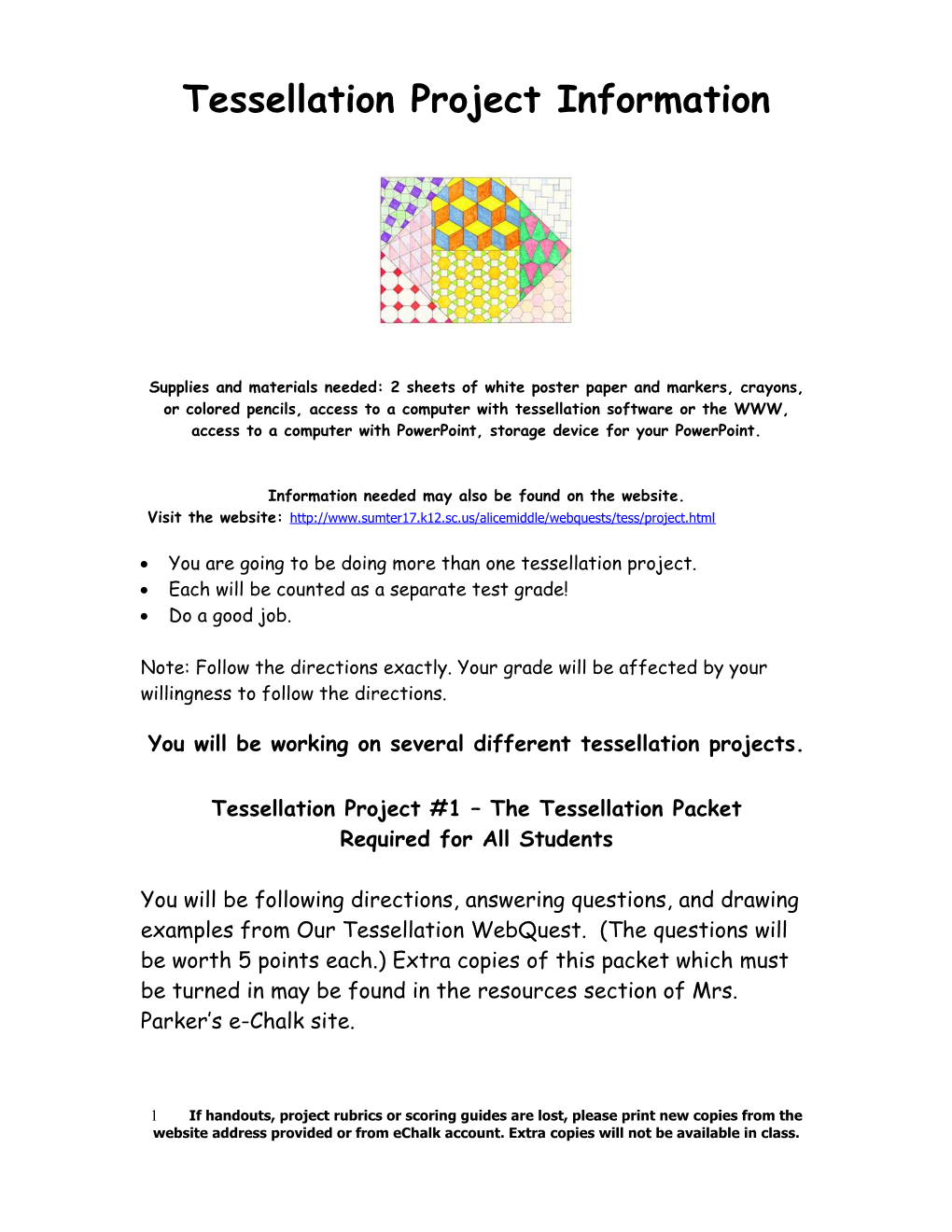 Tessellation Project Information