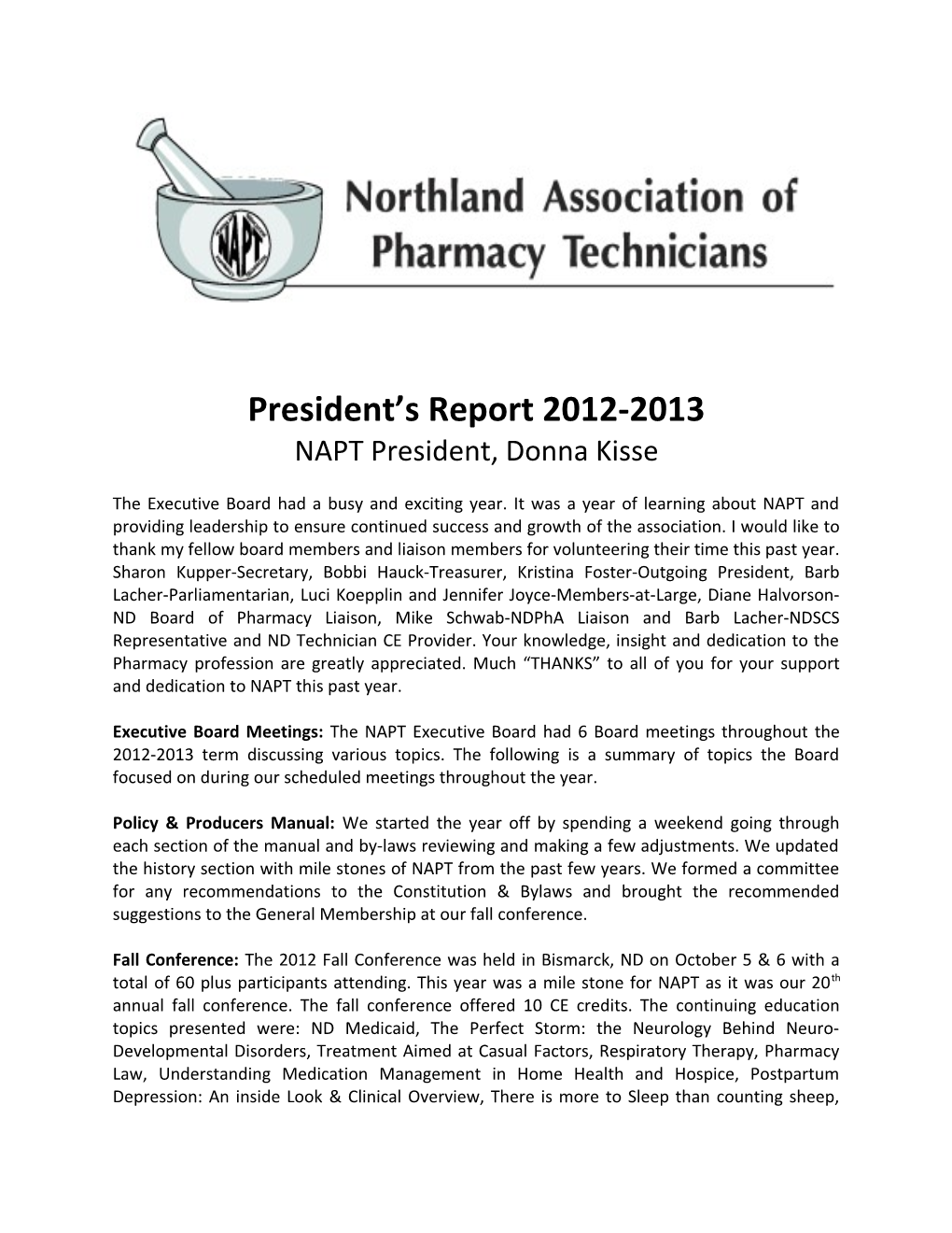 President S Report 2012-2013