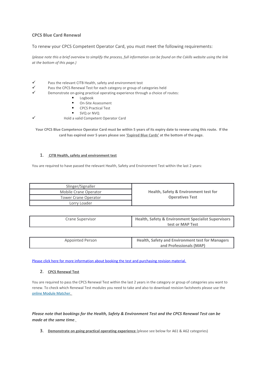 CPCS Blue Card Renewal