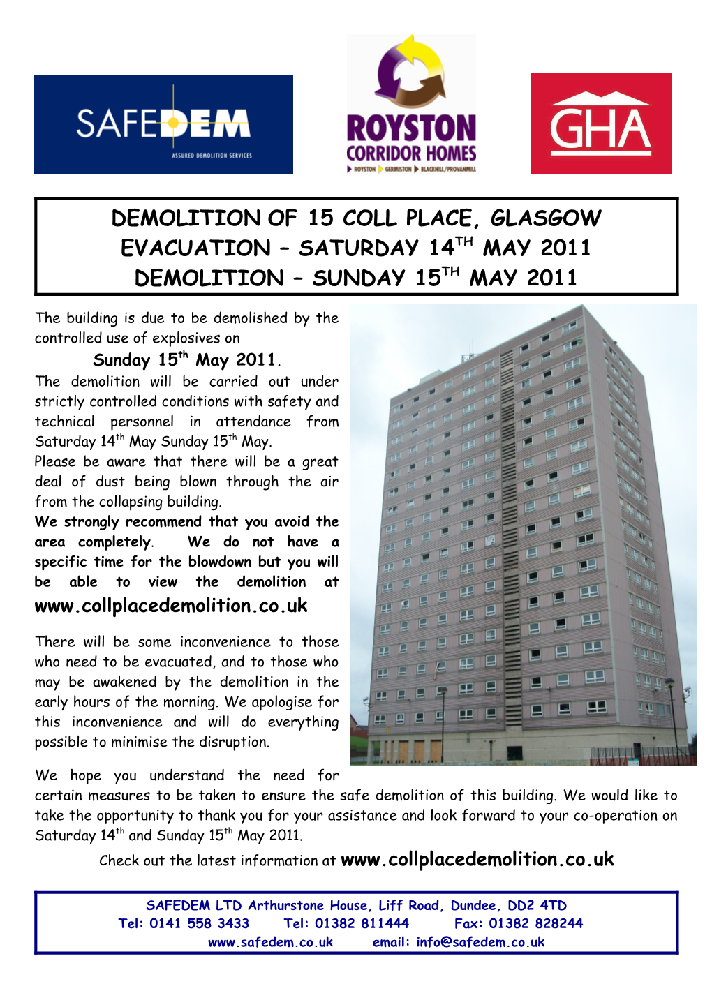 Demolitionof 15 Coll Place, Glasgow