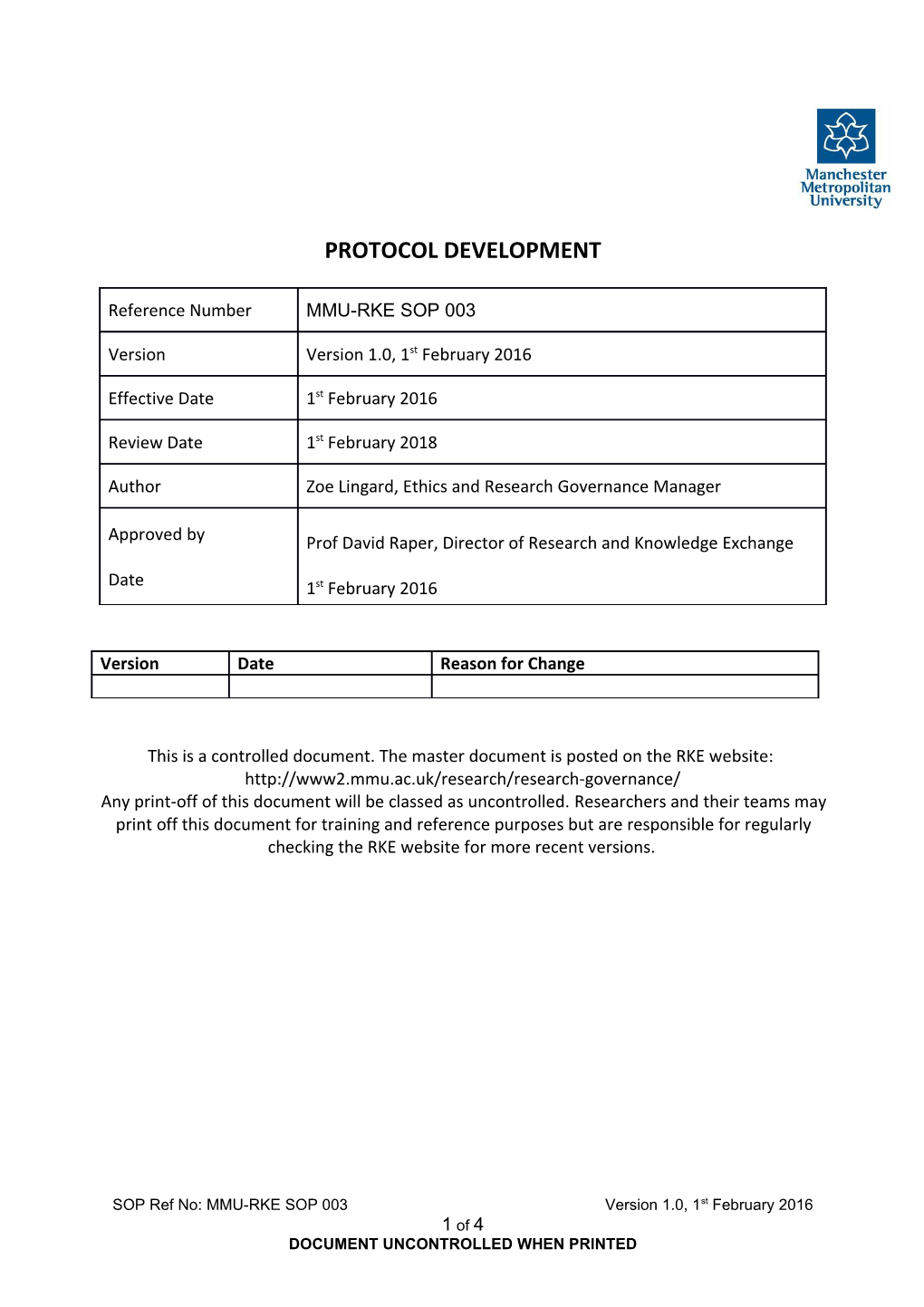 Protocol Development
