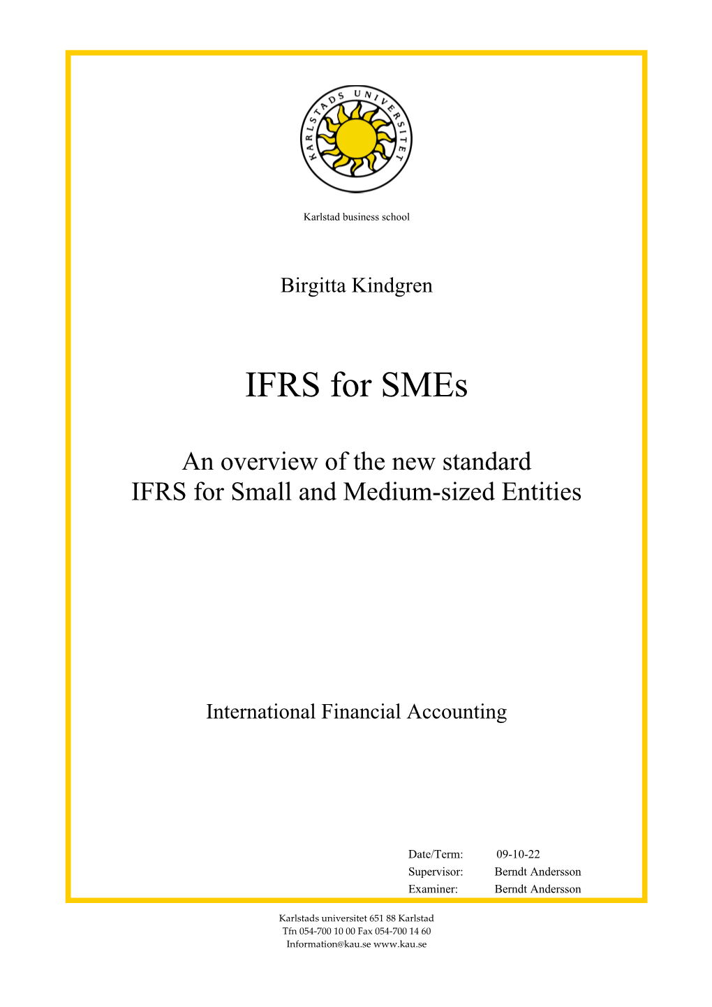IFRS for Smes