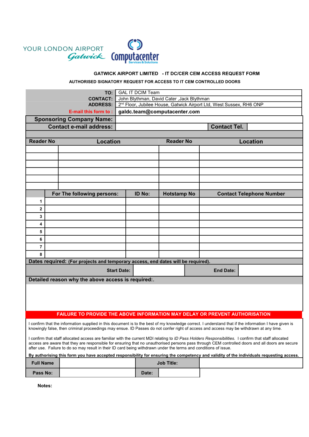 Baa Plc - Data Subject Access Request