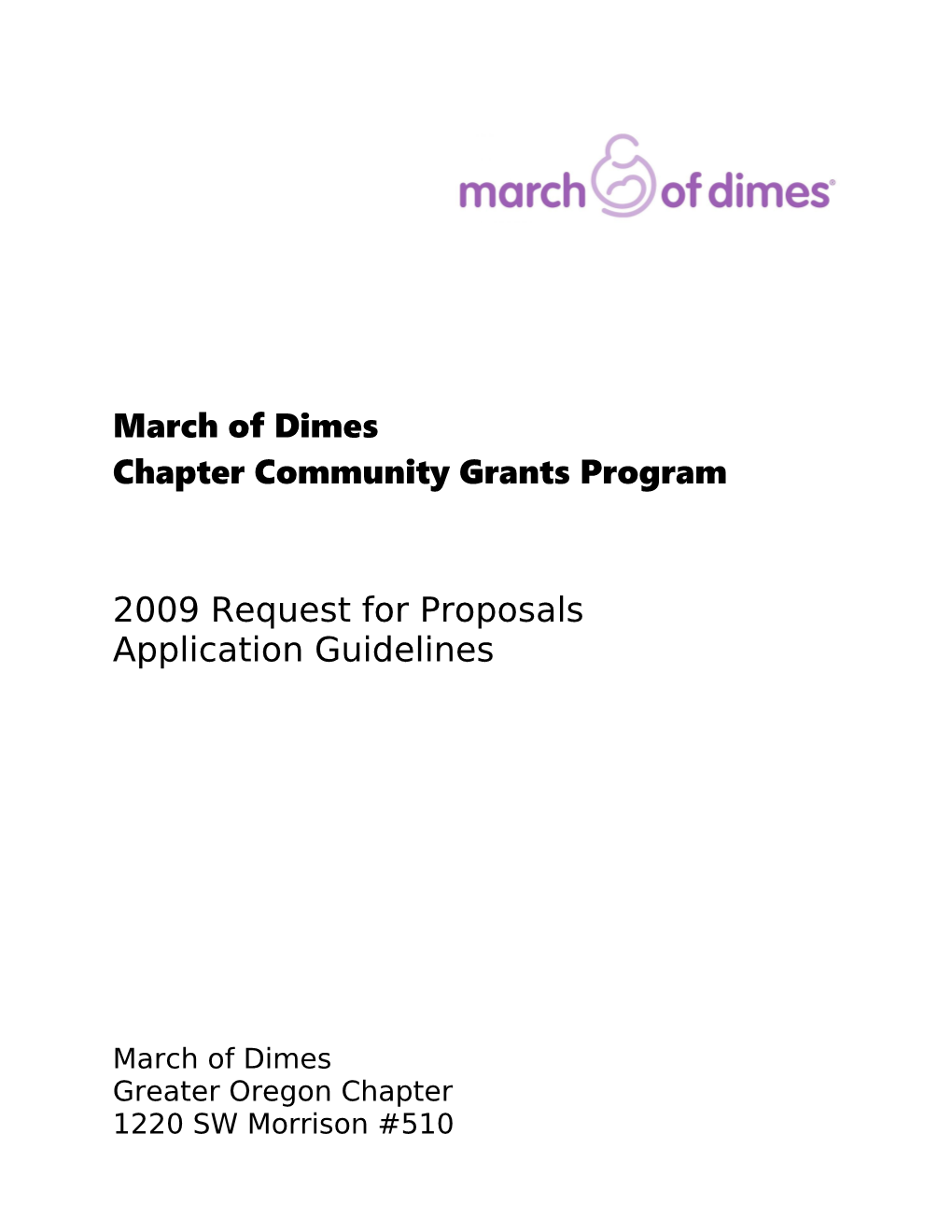 Chapter Community Grants Program