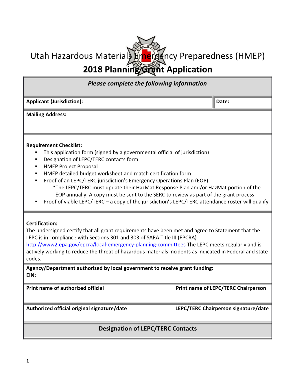 Utah Hazardous Materials Emergency Preparedness (HMEP)