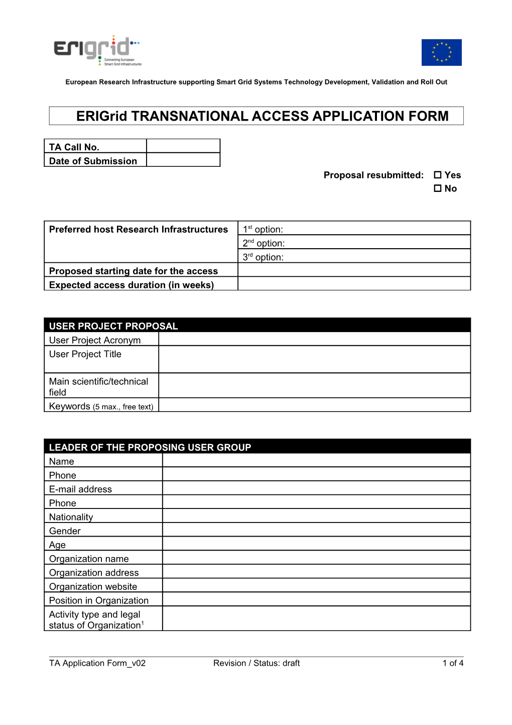 Annex 2: Template for Proposal Under Derri