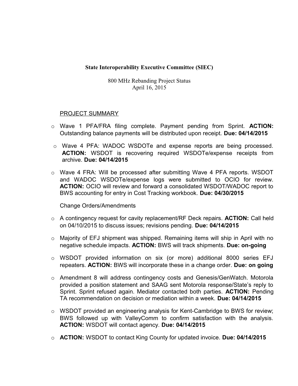 State Interoperability Executive Committee (SIEC)