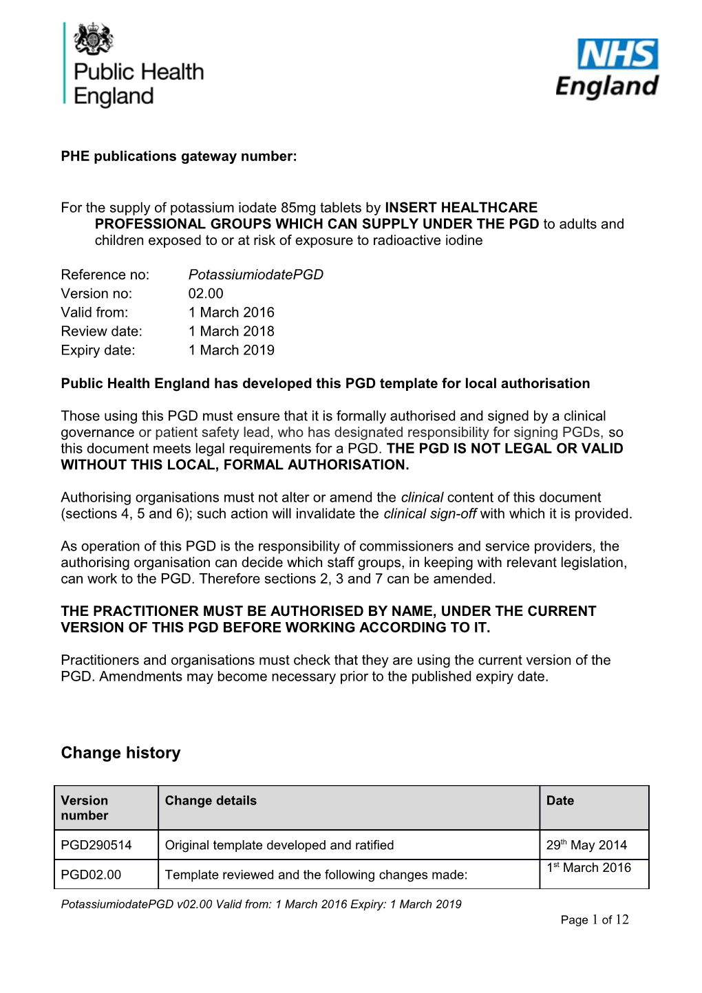 PHE Publications Gateway Number