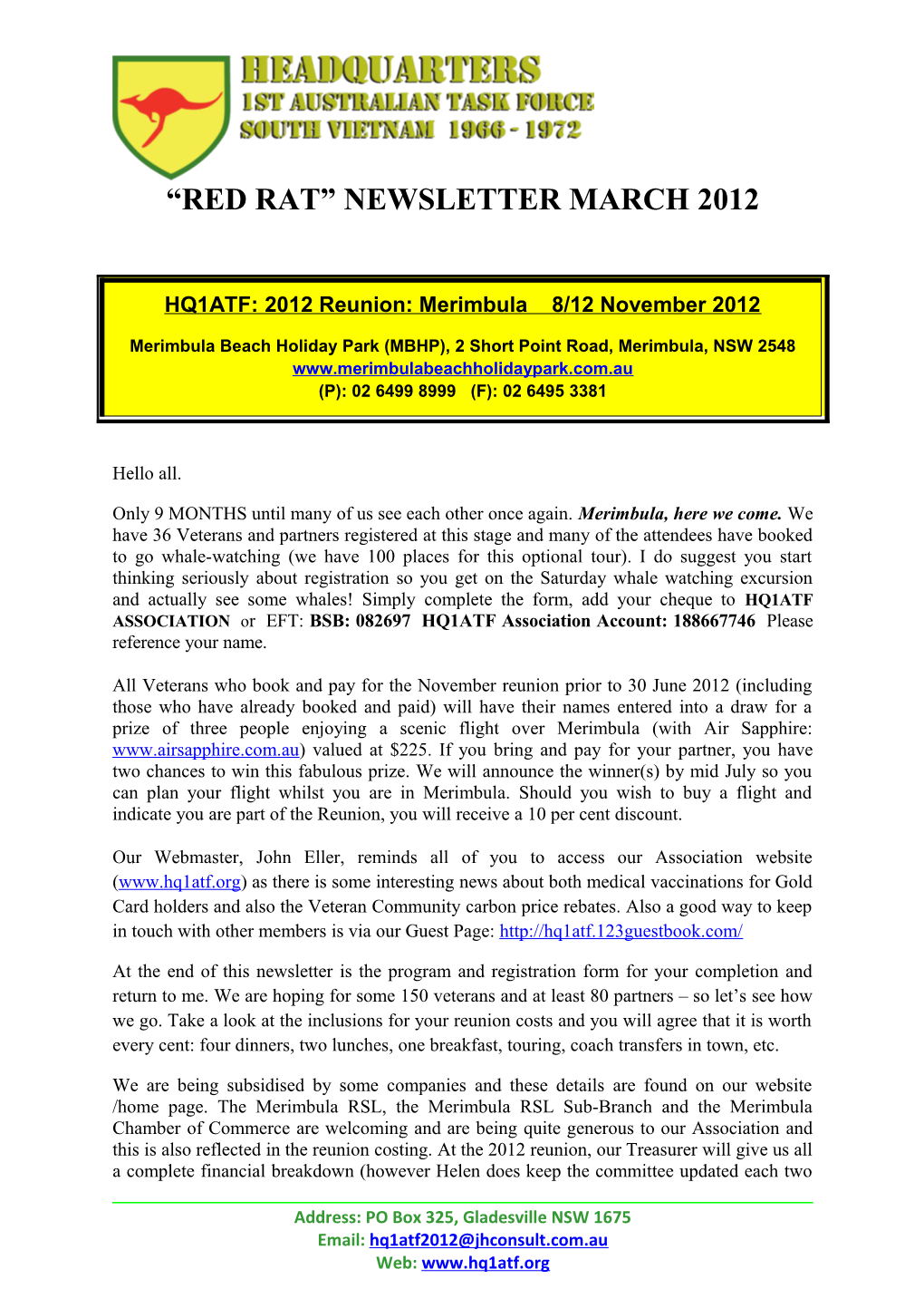 Red Rat Newsletter March 2012