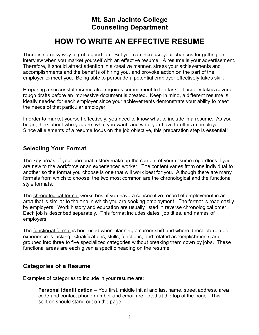 How to Write an Effective Resume