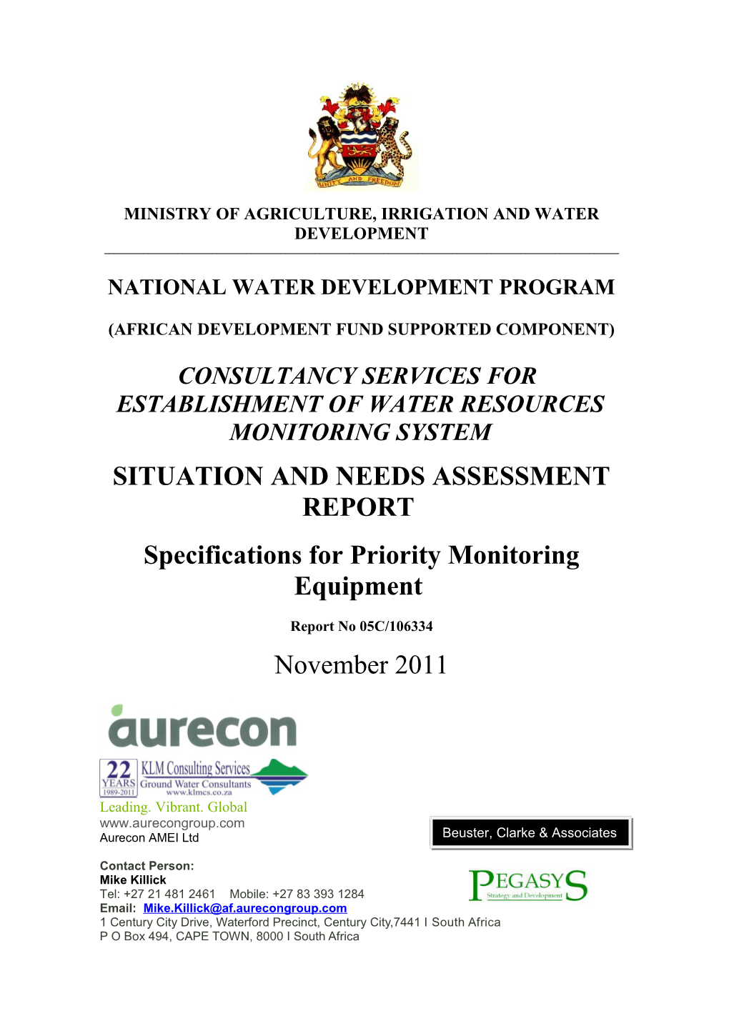 Ministry of Agriculture, Irrigation and Water Development