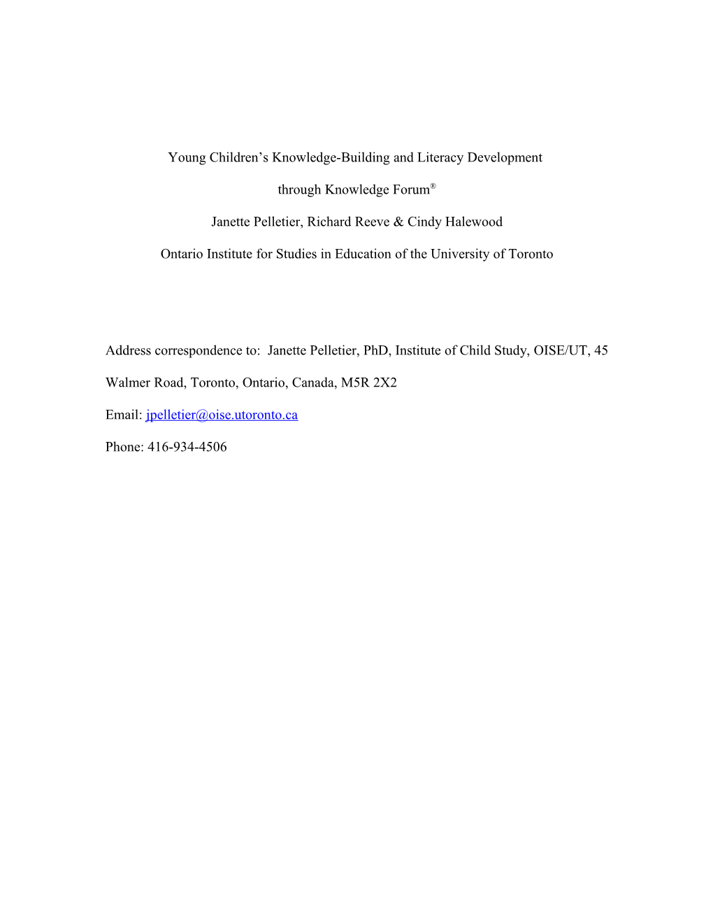 Literacy Development in Kindergarten: a Comparison of Technology-Based and Traditional Writing