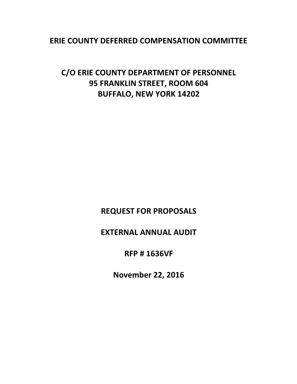 Erie County Deferred Compensation Committee