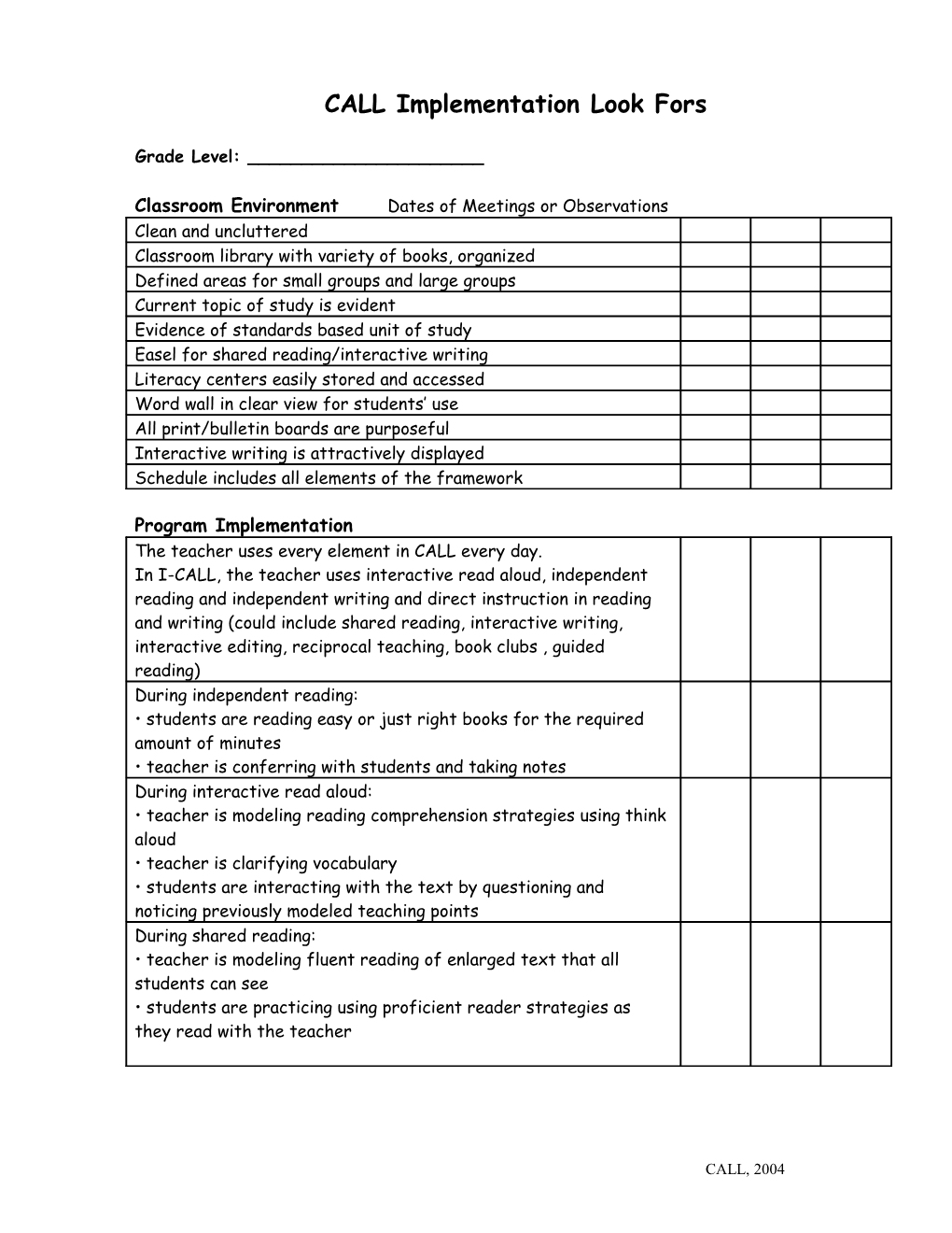 What to Look for in an Everyday Math Classroom