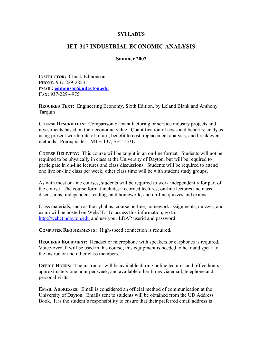 Iet-317 Industrial Economic Analysis