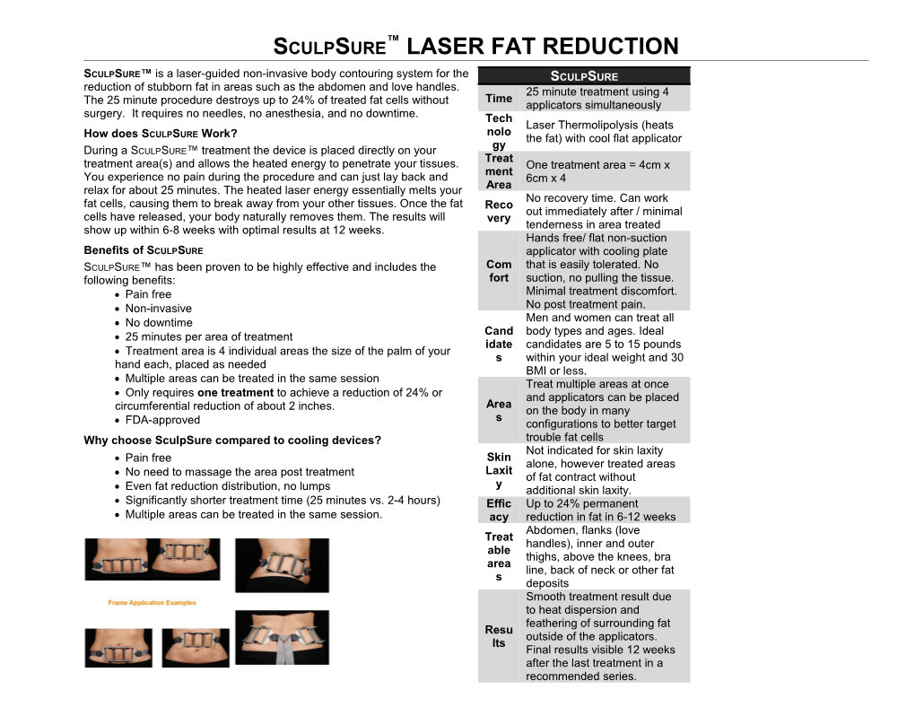 Sculpsure Laser Fat Reduction