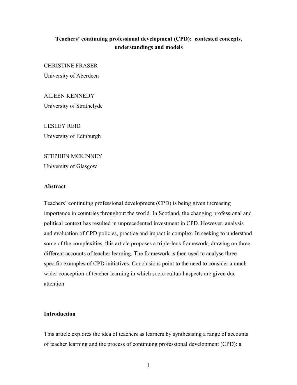 Article 1 Complete Draft VIII: 19Th May 2006