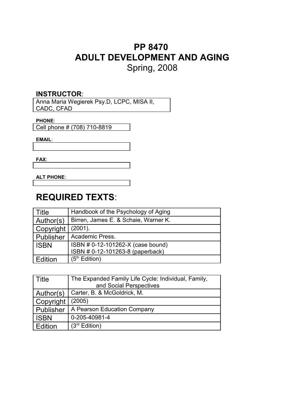 Pp 8470 Adult Development and Aging
